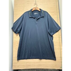 Nike Golf Tour Performance‎ Dri-Fit Polo Shirt Mens XXL Navy Yellow Accents